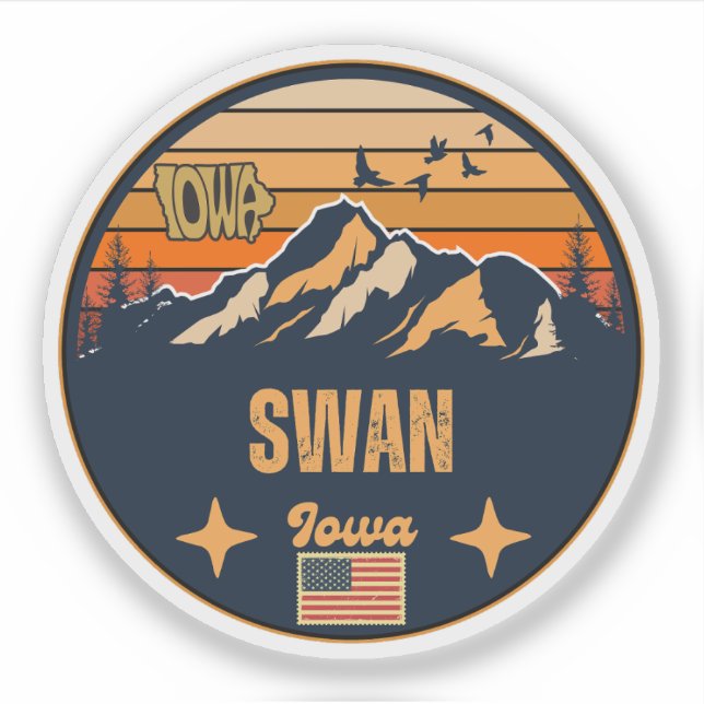 Sticker Swan, Iowa (Devant)