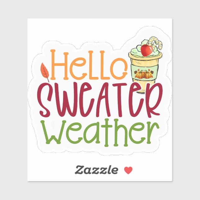 Sticker Sweat Sips météo (Feuille)