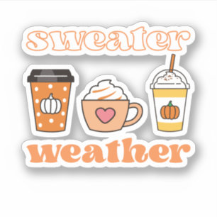 Sticker Sweer Météo Citrouille Épice Latte