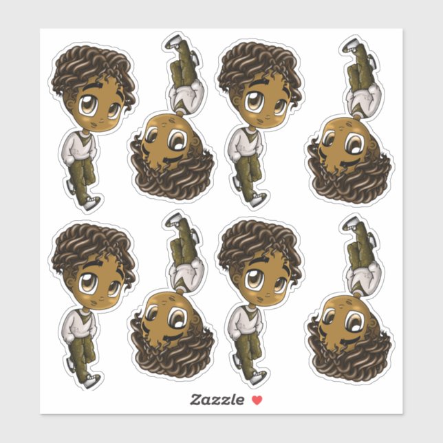 Sticker Sweet African American Boys (Feuille)