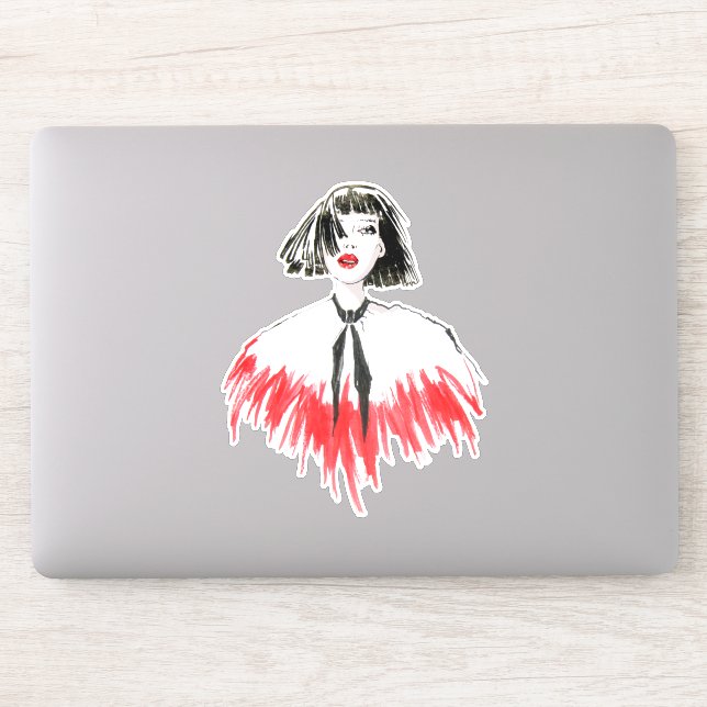 Sticker Sweet Black and Red Girly Beauté (Ordinateur)