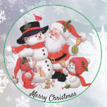 Sticker Sweet Père Noël et Snowman pour phoque de<br><div class="desc">Cartes de Noël enveloppes autocollants (jeu de 20)</div>