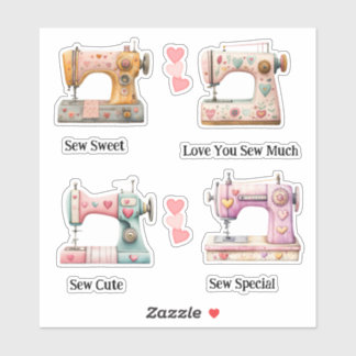 Sticker Sweet Sewing Machine Valentines