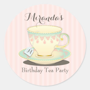 Sticker Sweetchic Anniversaire Teacup Tea Party