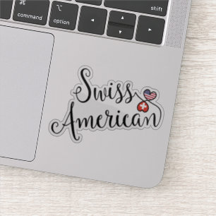 Sticker Swiss American Entwins Hearts