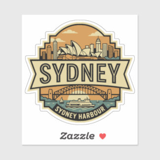 Sticker Sydney Skyline Australie Opéra Voyage Badge