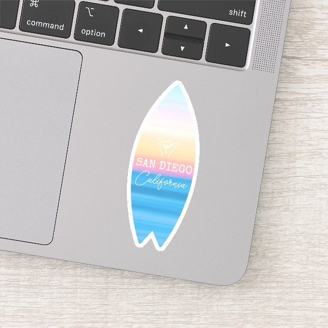 Sticker SYMBOLE À LA MAIN San Diego Sunset Surf (Détail)