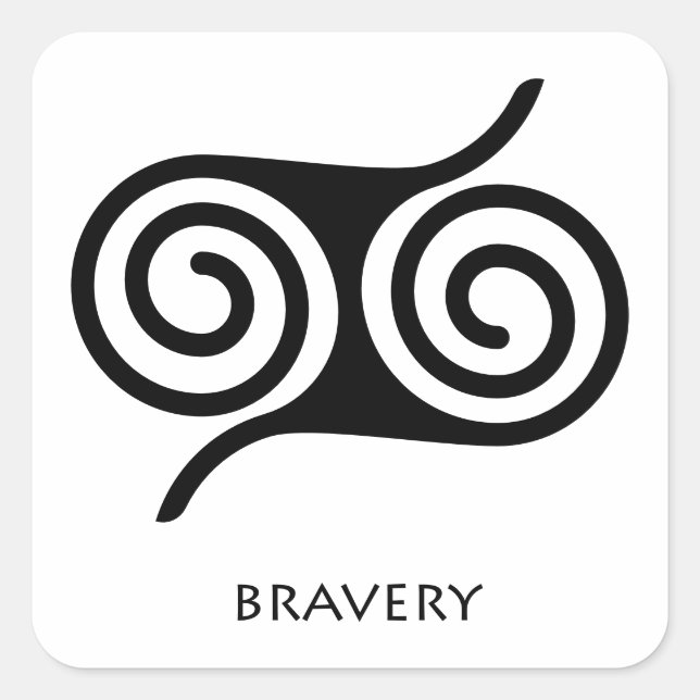 Sticker Symbole Adinkra Bravery (Gyawu Atiko) (Devant)