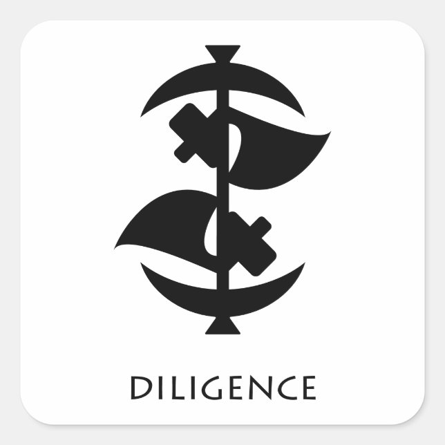 Sticker Symbole Adinkra Diligence & Croissance (Devant)