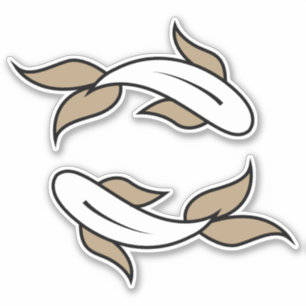 Sticker Symbole astrologique du symbole de l'eau de poisso