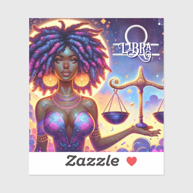 Sticker Symbole astrologique Horoscope Librairie Zodiac (Feuille)