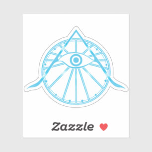 Sticker Symbole "Awaken" OEil à vue unique et géométrie sa