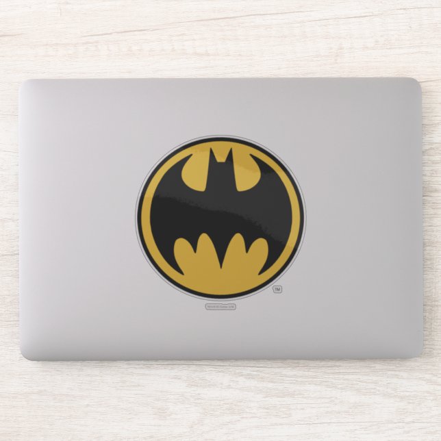 Sticker Symbole Batman | Logo du cercle jaune foncé (Ordinateur)