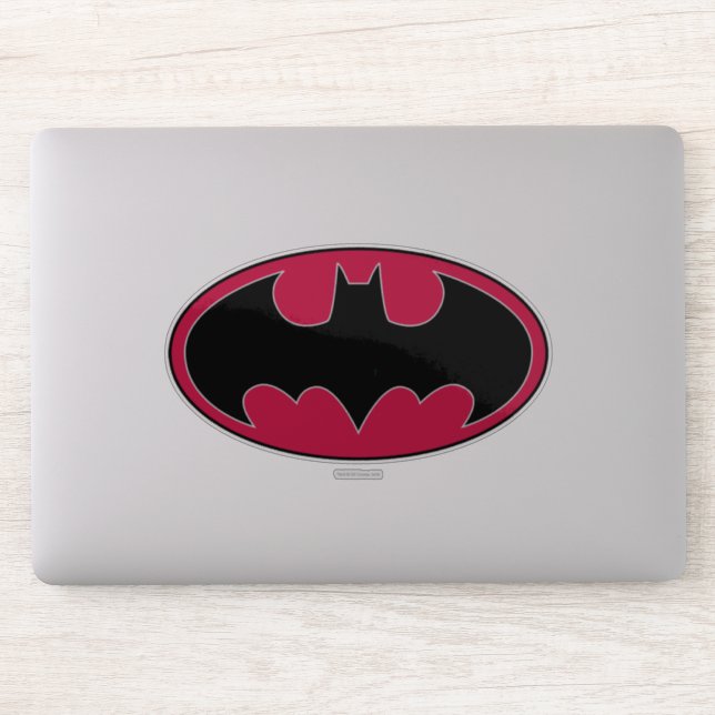 Sticker Symbole Batman | Logo noir rouge (Ordinateur)