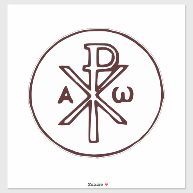 Sticker Symbole Christogram Chi-Rho (Feuille)