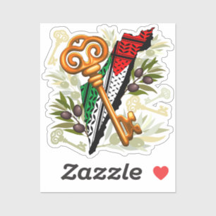 Sticker Symbole clé palestinien du droit au retour