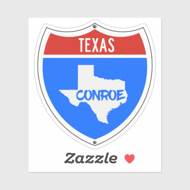 Sticker SYMBOLE CONROE Texas (Feuille)
