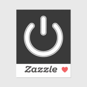 Sticker Symbole d'alimentation (noir et blanc)