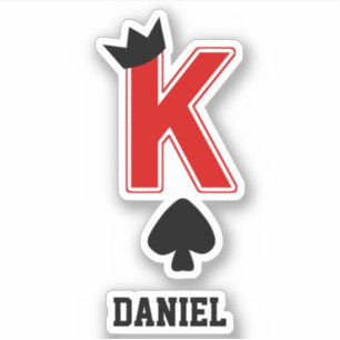 Sticker Symbole de couronne de la carte K Funny King Lette