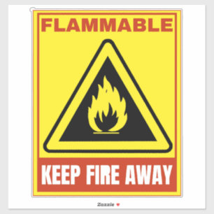 Sticker symbole de danger inflammable