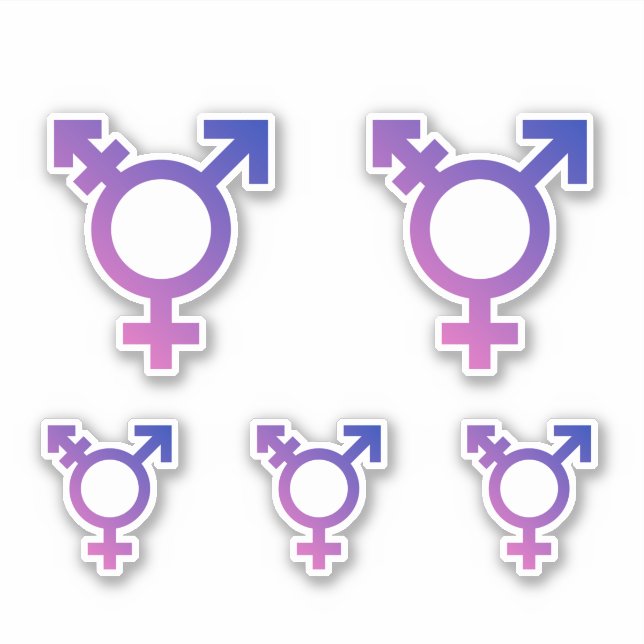Sticker Symbole de fierté trans (Devant)