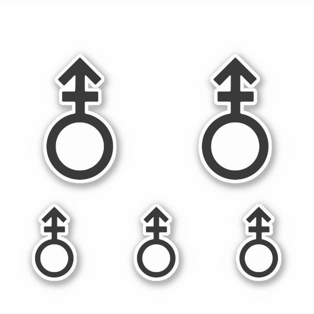 Sticker Symbole de genre androgyne (Devant)