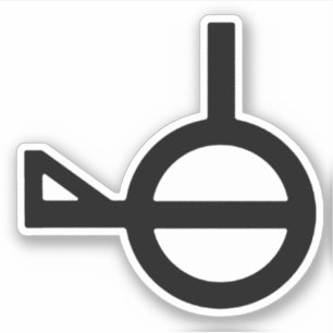 Sticker Symbole de genre demi-genre troisième genre