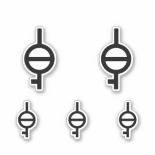 Sticker Symbole de genre Demiagender Demigirl