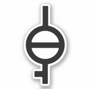 Sticker Symbole de genre Demiagender Demigirl