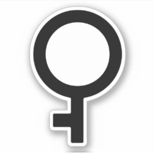 Sticker Symbole de genre demifille