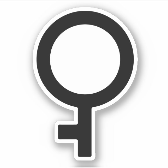Sticker Symbole de genre demifille (Devant)