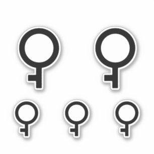 Sticker Symbole de genre demifille