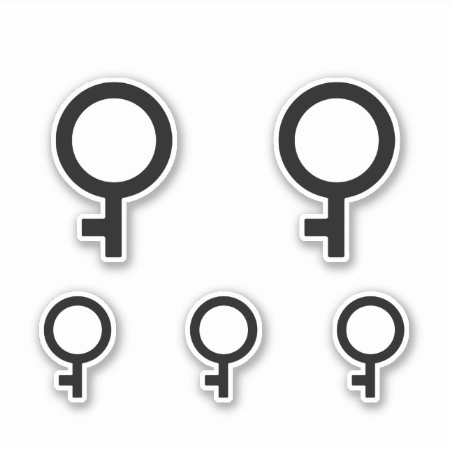 Sticker Symbole de genre demifille (Devant)