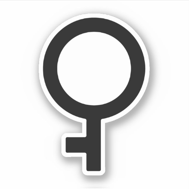 Sticker Symbole de genre demifille (Devant)