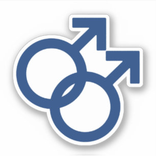Sticker Symbole de genre des hommes gays MLM