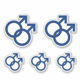 Sticker Symbole de genre des hommes gays MLM