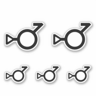 Sticker Symbole de genre du troisième genre bigender