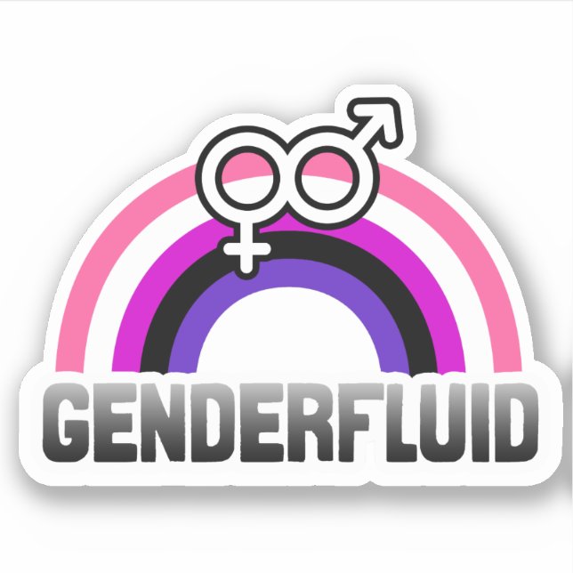 Sticker Symbole de genre fluide (Devant)