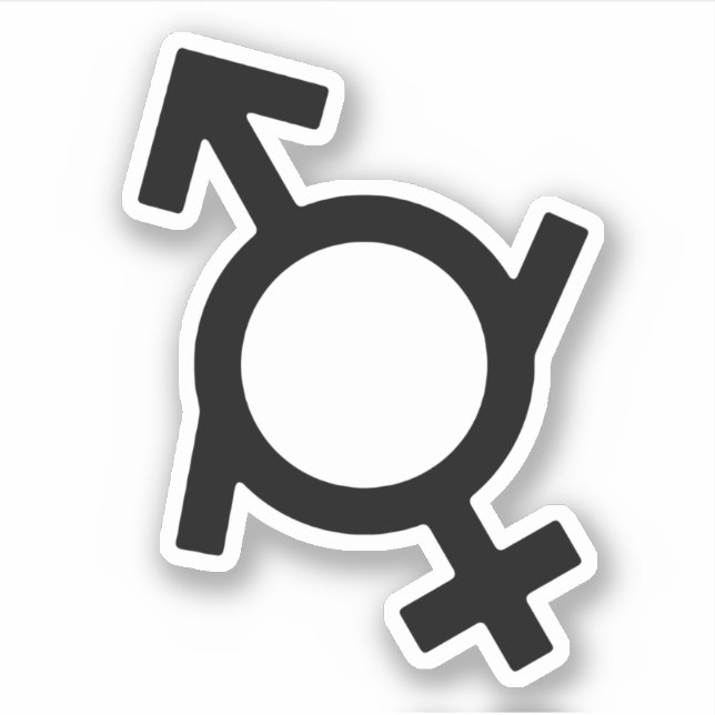 Sticker Symbole de genre fluide (Devant)