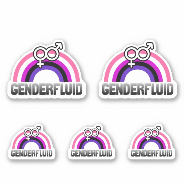 Sticker Symbole de genre fluide (Devant)
