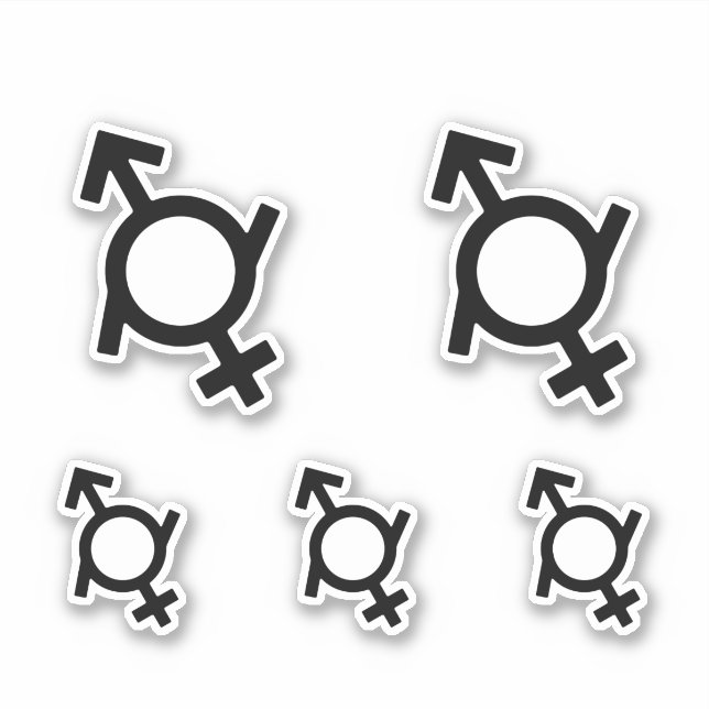 Sticker Symbole de genre fluide (Devant)