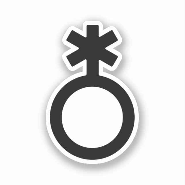 Sticker Symbole de genre non binaire (Recto)