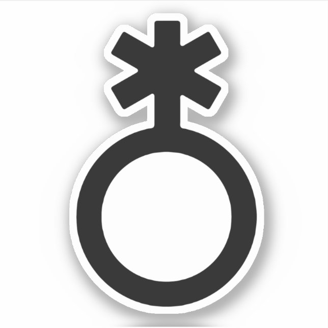 Sticker Symbole de genre non binaire (Devant)