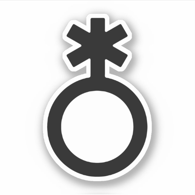 Sticker Symbole de genre non binaire (Devant)