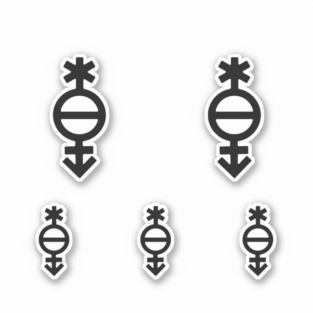 Sticker Symbole de genre pangender (Devant)