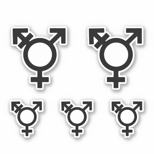 Sticker Symbole de genre transgenre (Devant)
