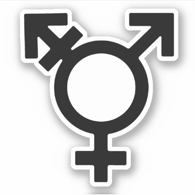 Sticker Symbole de genre transgenre (Devant)