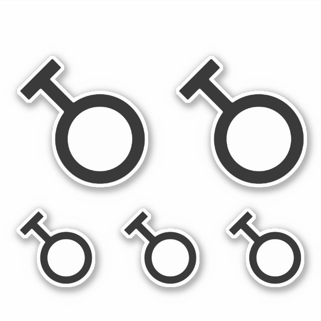 Sticker Symbole de genre Travesti (Devant)