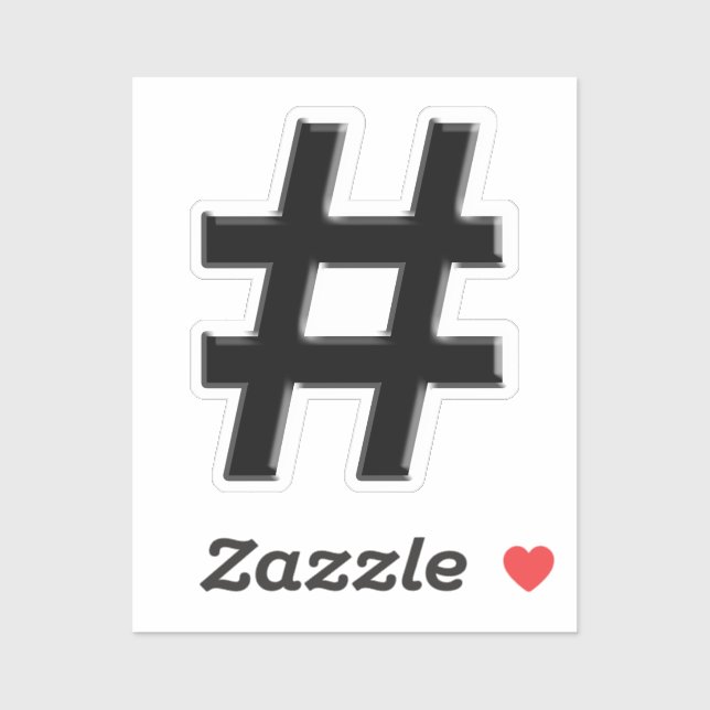 Sticker Symbole de hashtag (Feuille)