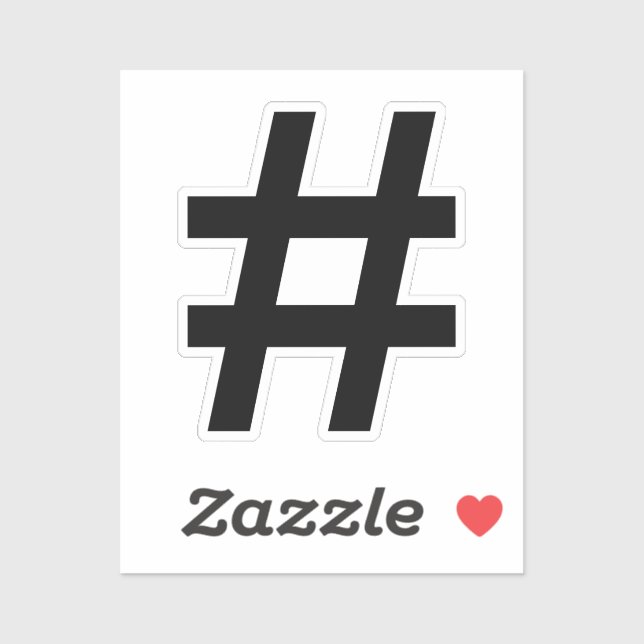 Sticker Symbole de hashtag (Feuille)